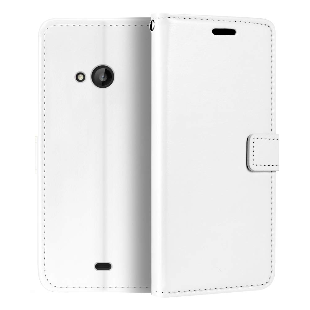 Nokia Lumia 535 Wallet Case, Premium PU Leather Magnetic Flip Case Cover  with Card Holder and Kickstand for Nokia Lumia 535