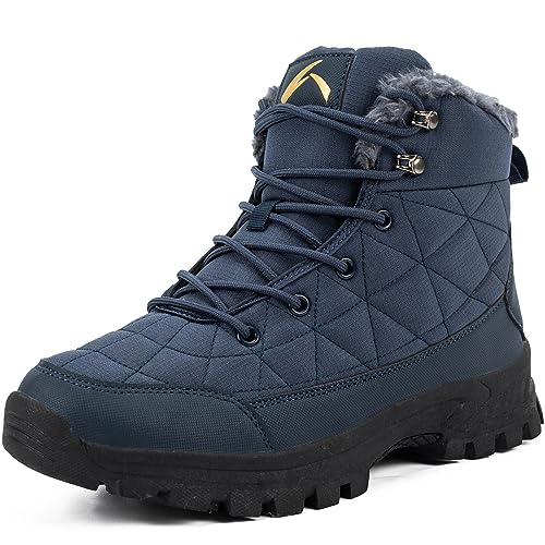 Azooken Men's Winter Boots | Colombian Waterproof Work Booties | Faux Fur Thermal Fashion | Winter Walking Rubber Soled Men's Boots