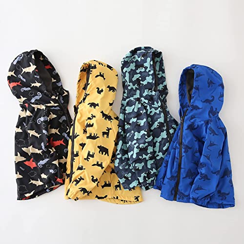 Image of Happy Cherry Kids Boys Girls Fleece Lined Windbreaker Jacket Fashion Prints Hoodie for Fall Winter
