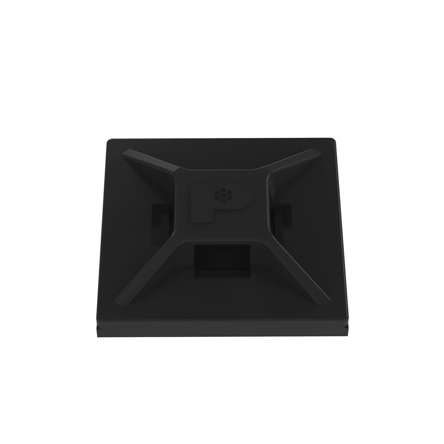Panduit ABMM-AT-D0 Cable Tie Mount, Adhesive Backed, High Temperature, 4-Way, Weather Resistant ABS, Black (500-Pack)
