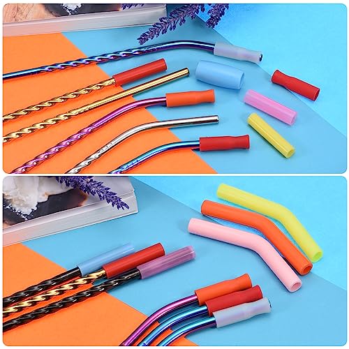 Puntas de silicona para pitillos x8, reutilizables, morado claro miniatura 4