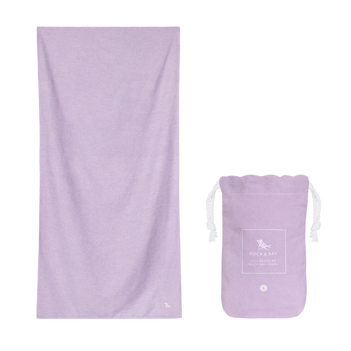 Dock & Bay Quick Drying Towel - for Sports, Gym, Travel, Yoga, Camping, Swimming - Super Absorbent, Compact, Lightweight - 100% Recycled Materials - Includes Bag - Variable Sizes