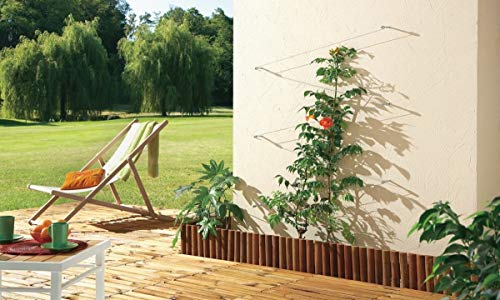 Nortene Palissa - Support pour plantes grimpantes rectangulaire noir en plastique laqué 10 m