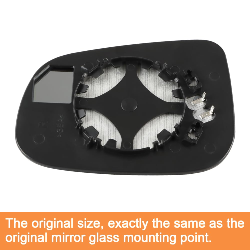 SENZEAL Cristal de Retrovisor Calefactable Lado del Pasajero para Volvo C30 C70 2010-2013 S40 S60 S80 V40 V50 V60 V70 Jaguar XE XF XJ 30716486 (Derecha)