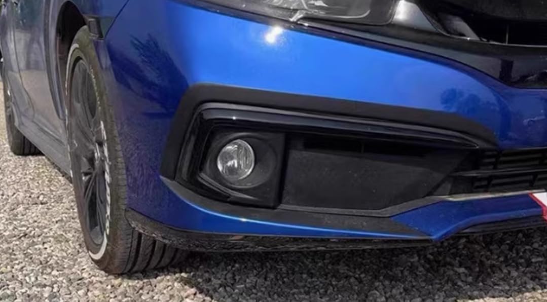 Car Accessories Front Bumper Corner Protection Cover Trims Compatible with Honda 10th Gen Civic Sedan 2019 2020 2021 (Black Titanium) 2PCS Stainless Steel