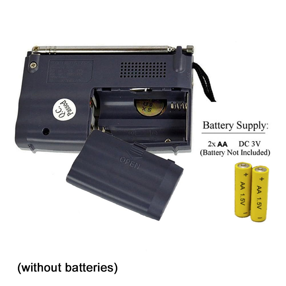 Retro Mini Radio Battery Operated Am FM Radio Portable Clear Sound para Regalos Interiores al Aire Libre para Personas Mayores