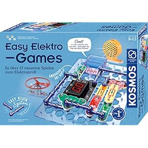 KOSMOS 620998 Easy Elektro – Juegos de Aprendizaje de circuitos eléctricos al programar minijuegos, Caja de experimentos para ingeniería eléctrica, para niños de 8 a 12 años