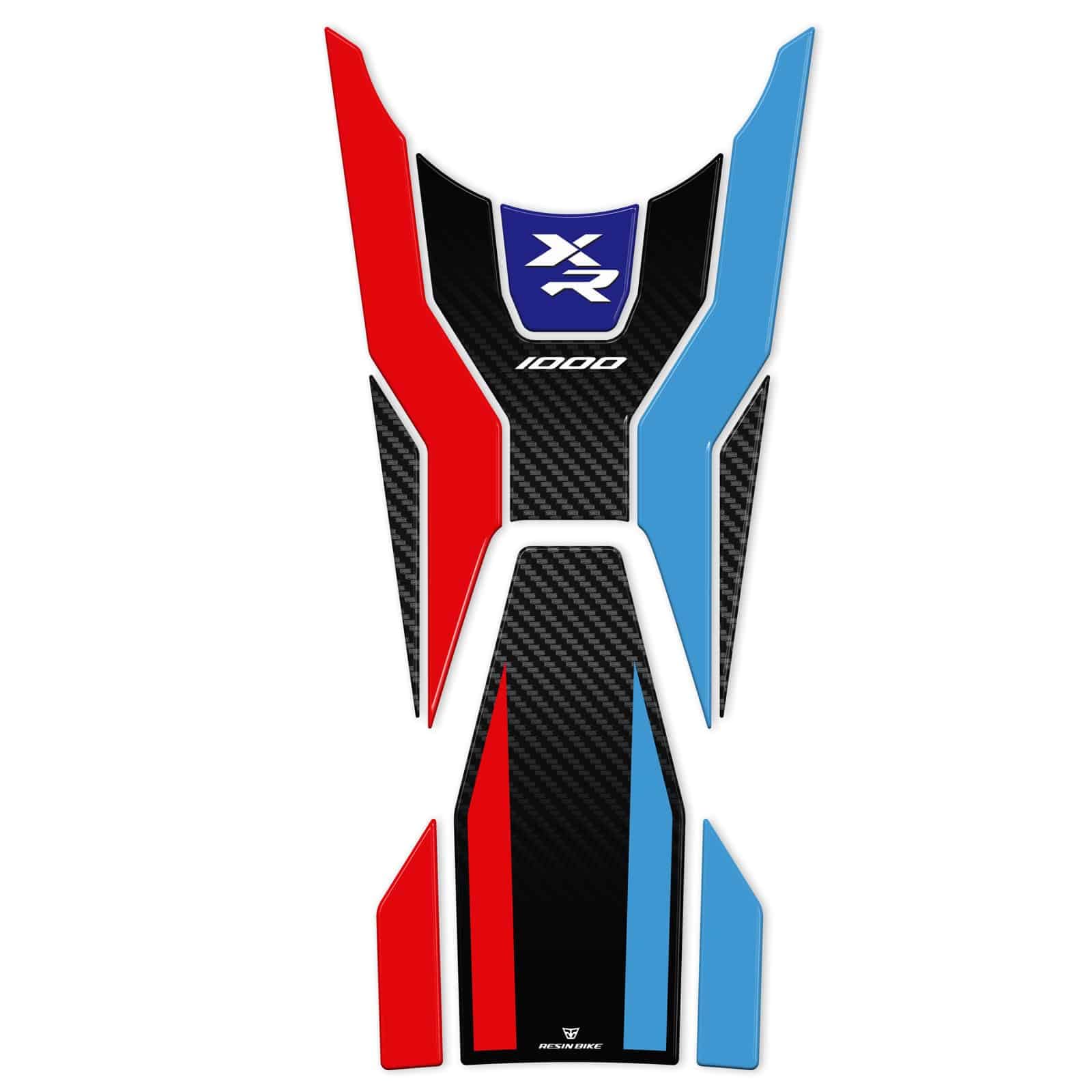 Resin Bike Autocollant Moto Compatibles avec BMW M 1000 XR - S 1000 XR 2020-2026. Protection Grip de Réservoir Moto Contre Les Chocs et Les Éraflures. Autocollant 3D Résinés Made in Italy