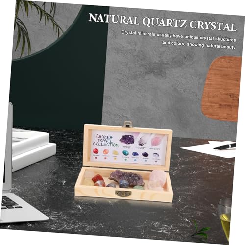 Cristaux de quartz bruts authentiques triés avec boîte de rangement et d'analyse - 6