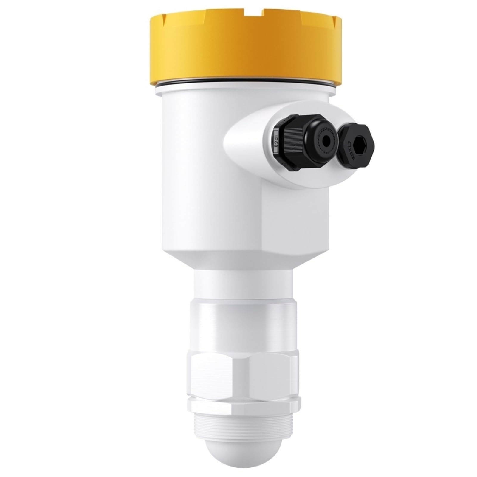 QfUxYYSLD 60GHZ Radar Level Meter, 0-20m Level Measurement, Liquid Water Monitoring Measuring Device, Cement Silo Level Sensor Transmitter(5M Range 4-20mA)