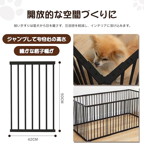 Zoifada ペットサークル 中型犬 大型 門構え 折りたたみ メッシュ ケージ ゲージ ペット用 猫 犬 小動物 屋外 室内用 の商品画像 2