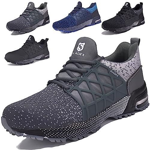 Image of SUADEX Steel Toe Shoes for Men Women Indestructible Steel Toe Sneakers Lightweight Work Safety Shoes Puncture Proof Composite Toe