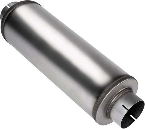 Silenciador de escape de 4 pulgadas, entradasalida de 4 pulgadas, diseño recto universal de acero inoxidable de 30 pulgadas, silenciador resonador
