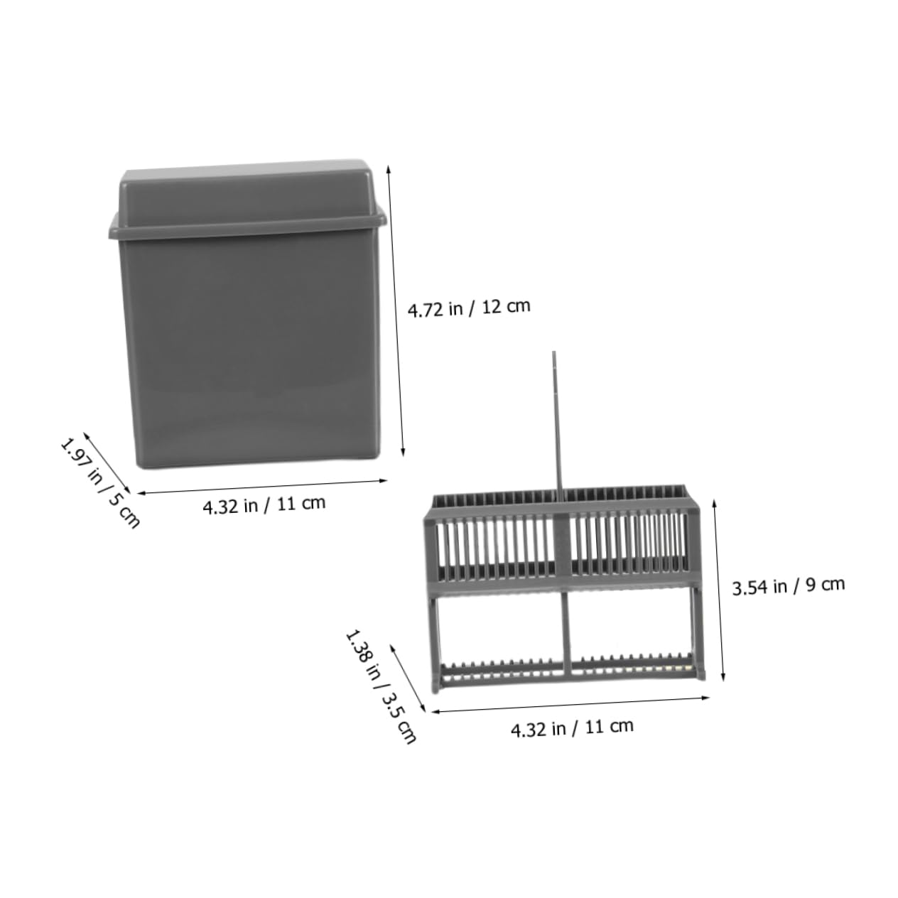 OUNONA 2 Sets Dyeing Vat Slides Storage Jar Plastic Slides Staining Jar Plastic Slides Storage Rack Slides Rack for Laboratory Slides Staining Rack Microscope Slides Staining Jar