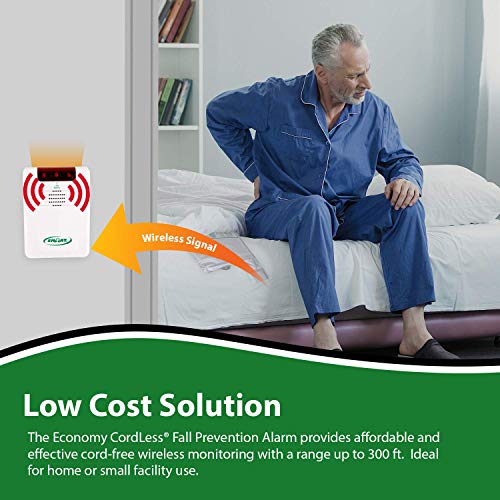 Smart Caregiver Corporation Cordless Bed Exit Monitoring System Alarm with Bed Pressure Sensing Pad - Help Prevent Falls and Wandering While Unattended