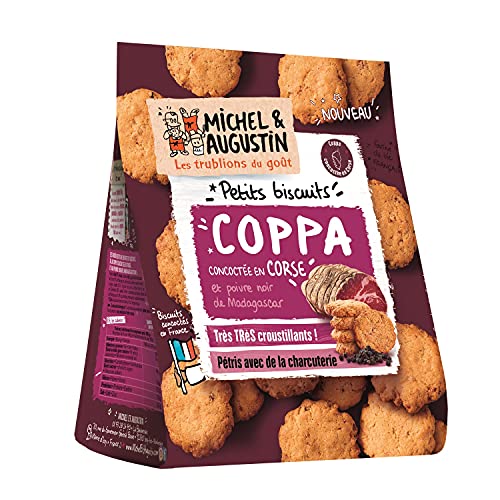 Michel et Augustin Biscuits Sablés Salés Apéritifs Charcuterie Coppa 90 g