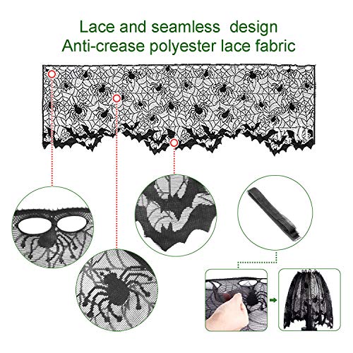 4 Pezzi Set di Decorazioni di Halloween,Tovaglia