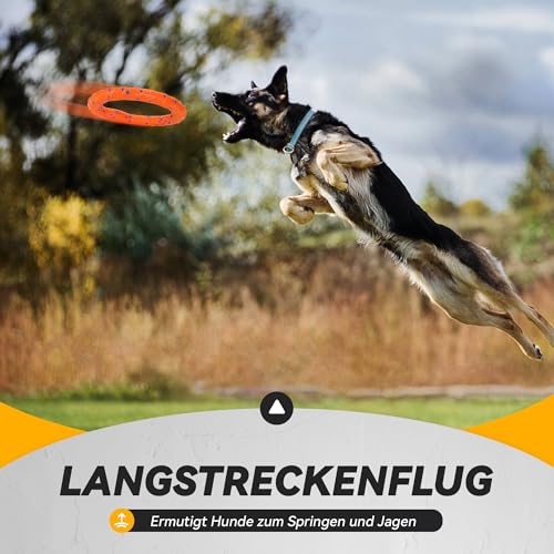 SUNNEKO Hundespielzeug-Ring, Robustes Hundespielzeug, Kauring für Hunde, Hundescheiben zum Werfen und Fangen, schwimmender Trainingsring für Hunde