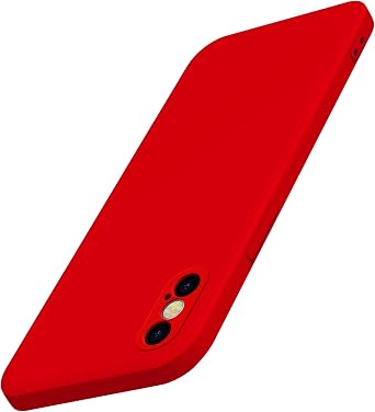 for iPhone Xs Max Case Liquid Silicone,Full Body Protective Red