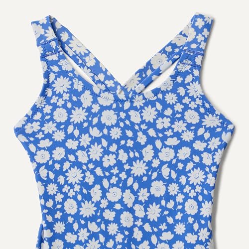 Image of Amazon Essentials Girls and Toddlers' Cross-Back One-Piece Swimsuit