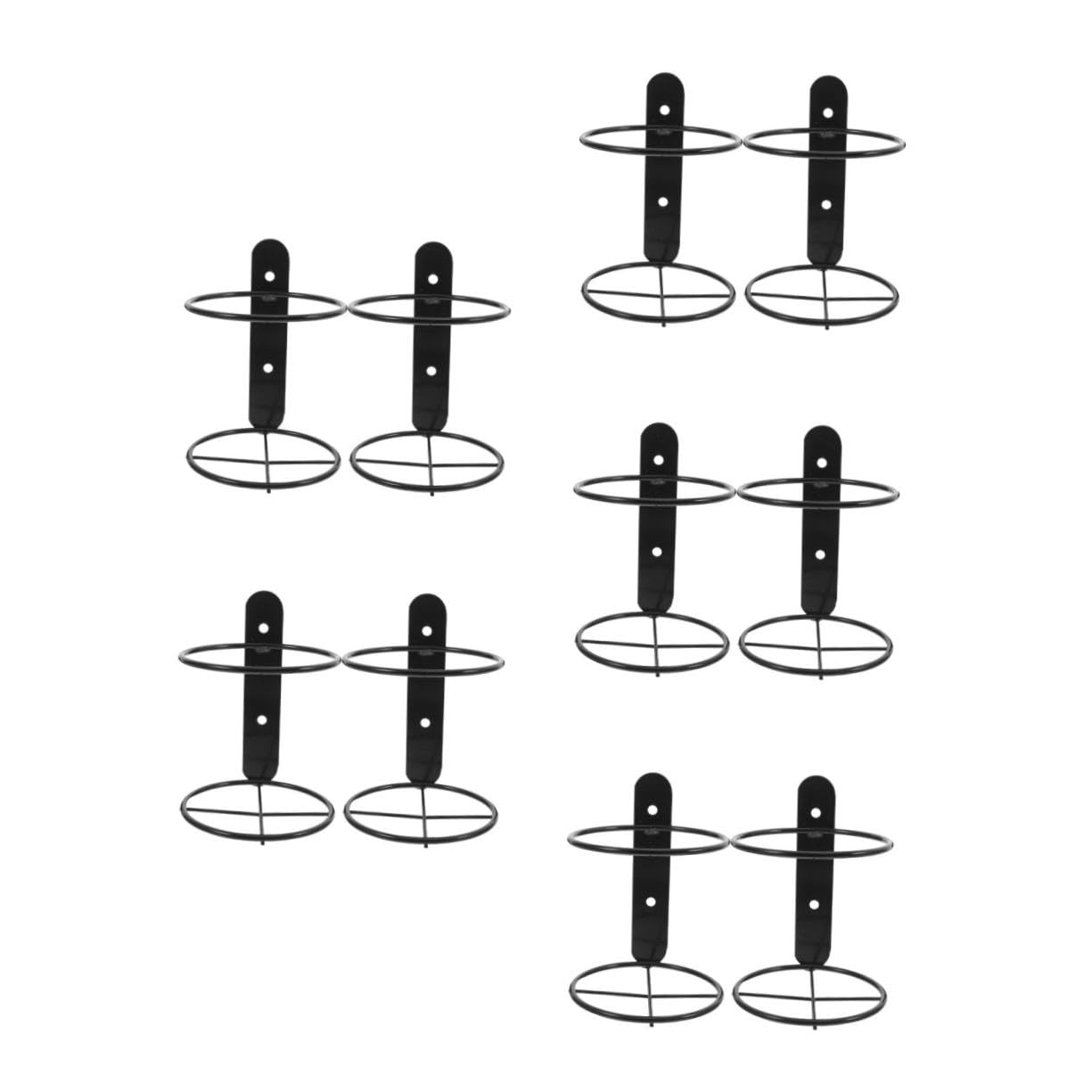 TOPBATHY 10 pezzi Portabottiglie da Parete Singolo Metallo Nero Supporto per Vino Resistente e Antigraffio Espositore da Muro per Bar e Casa