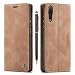 Produktbild Finemoco Handyhülle für Huawei P20 Hülle Leder,Premium PU Handytasche mit Brieftasche Flip Case Braun Ultra Dünn Schutzhülle Magnet Stoßfest Klapphülle Silikon TPU Bumper Cover mit Standfunktion