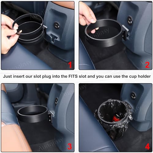 Image of Aunginsy Garbage Bag Holder Compatible with Ford Maverick 2022-2025 2026, Pickup Truck Back Seat Trash Can Expander Organizer Trash Bin Garbage Bin Wastebasket Hanging Removable FITS Slot Accessories