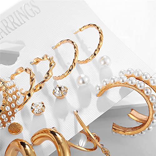 Image of Shining Diva Fashion Stylish Combo Metal Earrings for Women and Girls