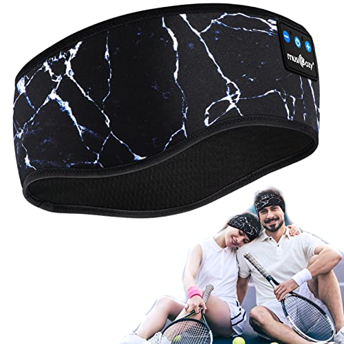 MUSICOZY Schlafkopfhörer Bluetooth, Schlaf Kopfhörer Seitenschläfer Kabellos Sport Kopfhörer Stirnband Lange Spielzeit für Yoga/Training/Reisen/Schlaflosigkeit,Tech Gadgets für Männer/Frauen