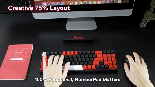 Redragon K628 PRO 75% 3-Mode Wireless RGB Gaming Keyboard, 78 Keys