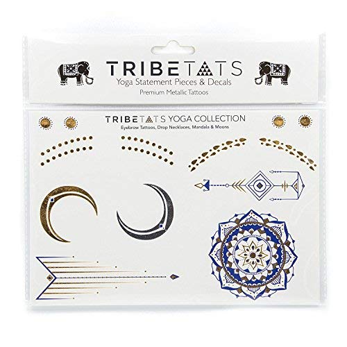 TribeTats NYC Designer Metallic Temporary Tattoos (Yoga Collection)