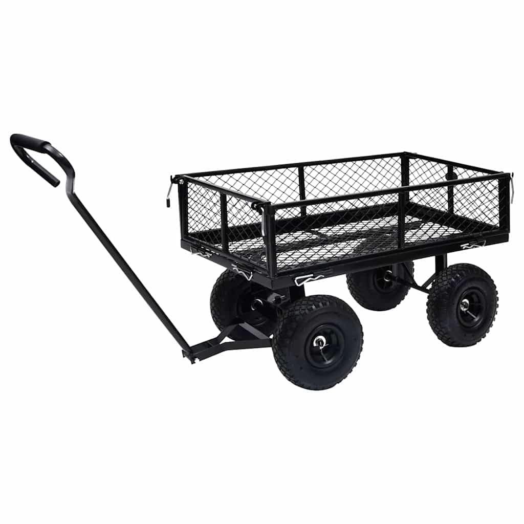Carrello da giardino in acciaio 250 kg con ruote pneumatiche