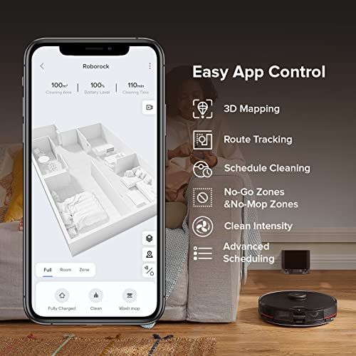 Image of roborock S7 MaxV Robot Vacuum and Sonic Mop, 5100Pa Suction, 3D Structured Light Obstacle Avoidance, Auto Lifting Mop, Ultrasonic Carpet Detection, Compatible with Alexa, Perfect for Pet Hair