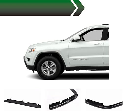 Miniatura 8 de G-PLUS Guardabarros compatibles con Jeep Grand Cherokee 2011-2016, moldura de apertura de rueda delantera, color negro (lado delantero del conductor
