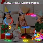 24 Pcs Glow Sticks Toys for Kids, LED Light Up Pop Tubes/Bracelet Party Favors for Kids,Glow in The Dark Party Supplies, Birthday Gifts Xmas Stocking Goodie Bags Stuffers Boys Girls - Image 2