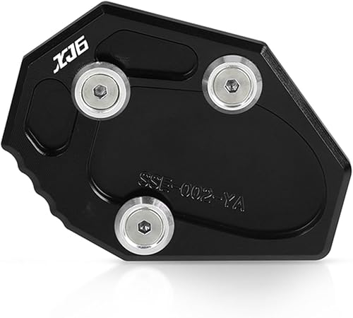 CNC aluminio for Yamaha XJ6ABS 2009-2015 Motorcycle Kickstand Side Stand Enlarge Extension (Color Black XJ6)