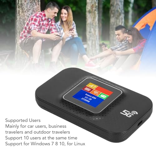 Image of EBTOOLS Mobile Hotspot, 4G LTE Mobile Hotspot with SIM Card Slot, Up to 10 Users, Network Router, Portable Router for Phone Tablet Laptop (Black)