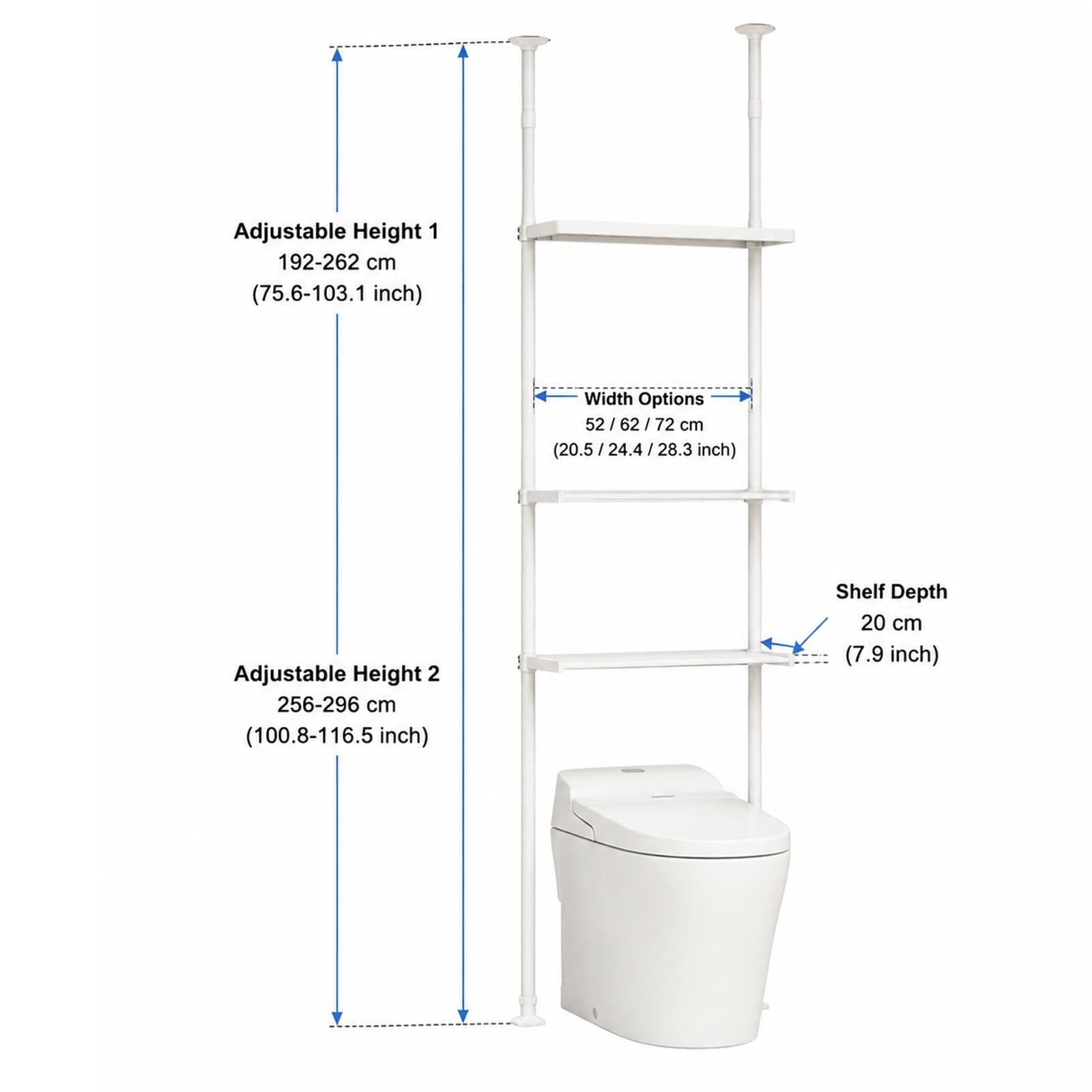 Generico Mensola WC, Scaffale Bagno, Portaoggetti Salvaspazio