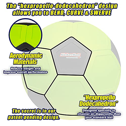 image for Kickerball Swerve and Curve Size 4 Soccer Ball, Soccer Training Ball w