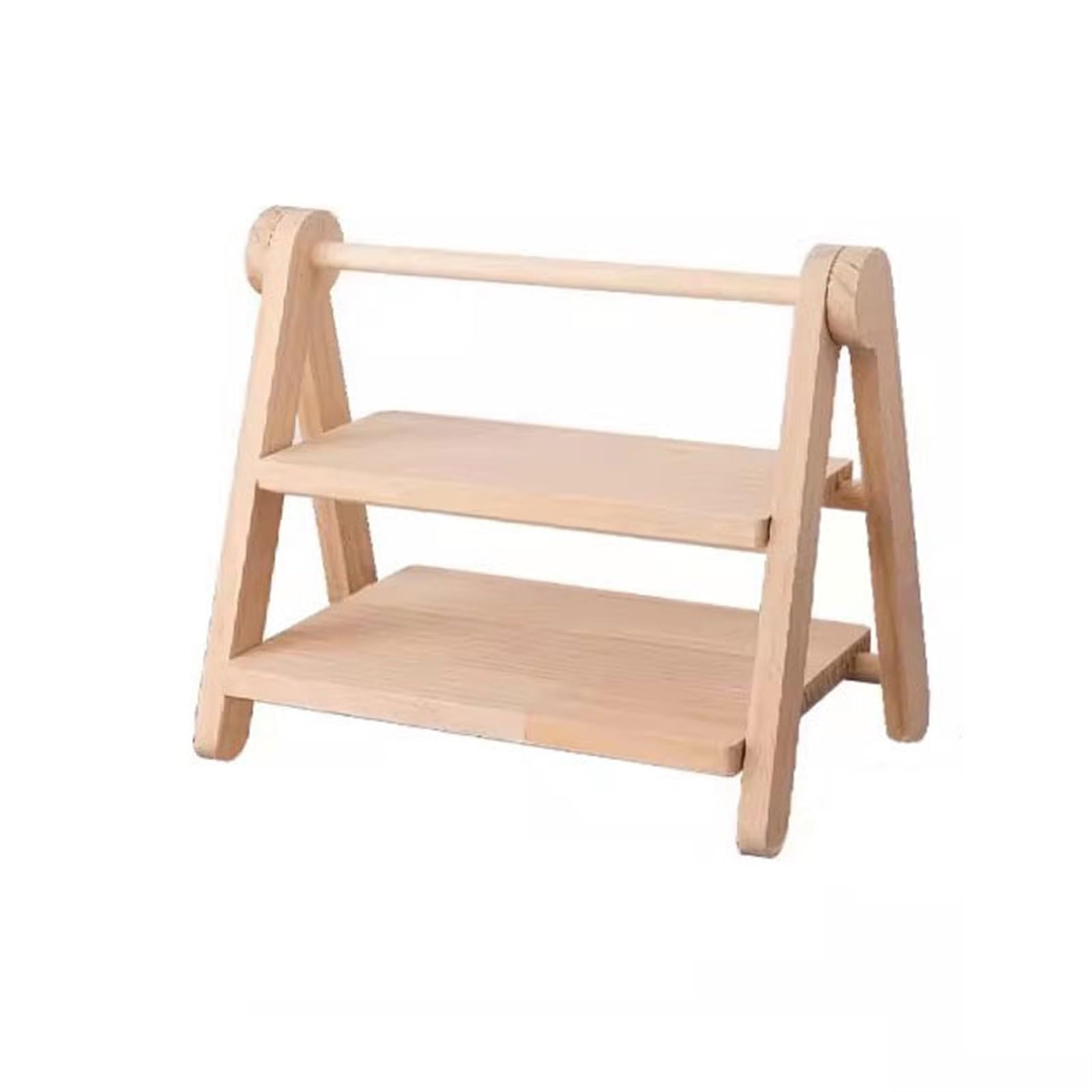 Zhaoj24-05 Bookcase Tabletop Multifunctional Storage Rack Wooden Simple Double Layer Bookshelf
