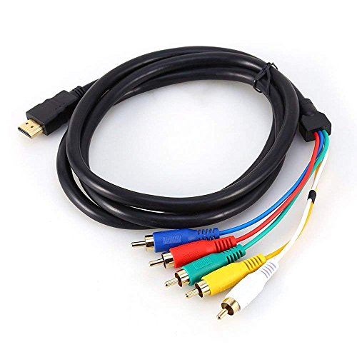 Hdmi To Rca Cable, Chenduomi Hdmi Male To 5Rca Video Audio Av Converter Adapter Cable For Hdtv Dvd And Most Lcd Projectors (Color Of The Cable May Vary) #TOP5