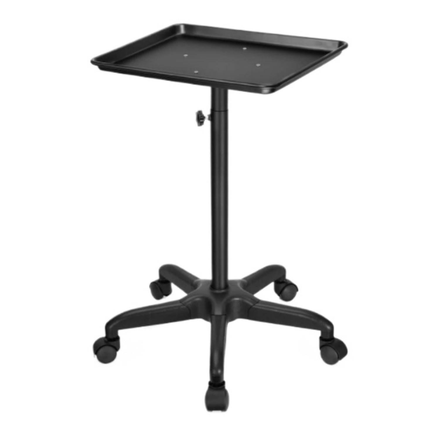 Rolling Height Storage For Clinic Spa Tray For Barber Shops(Black)