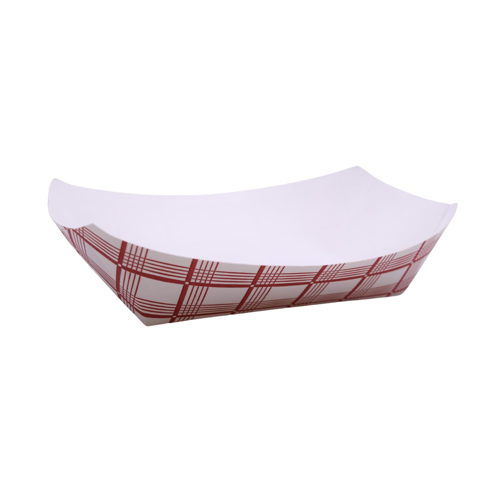 Christmas Disposable Red Checkered Cardboard Food Tray 10.24 X 7.09 X 2 36 Inches Snack Serving Container 4 Corner Pop Hot Dog Box Holder Boat Movie - View #6