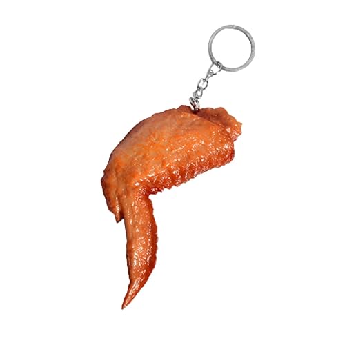 KIFEDSLJ Fried Chicken Leg Nuggets Wing Keychain Imitation Food French