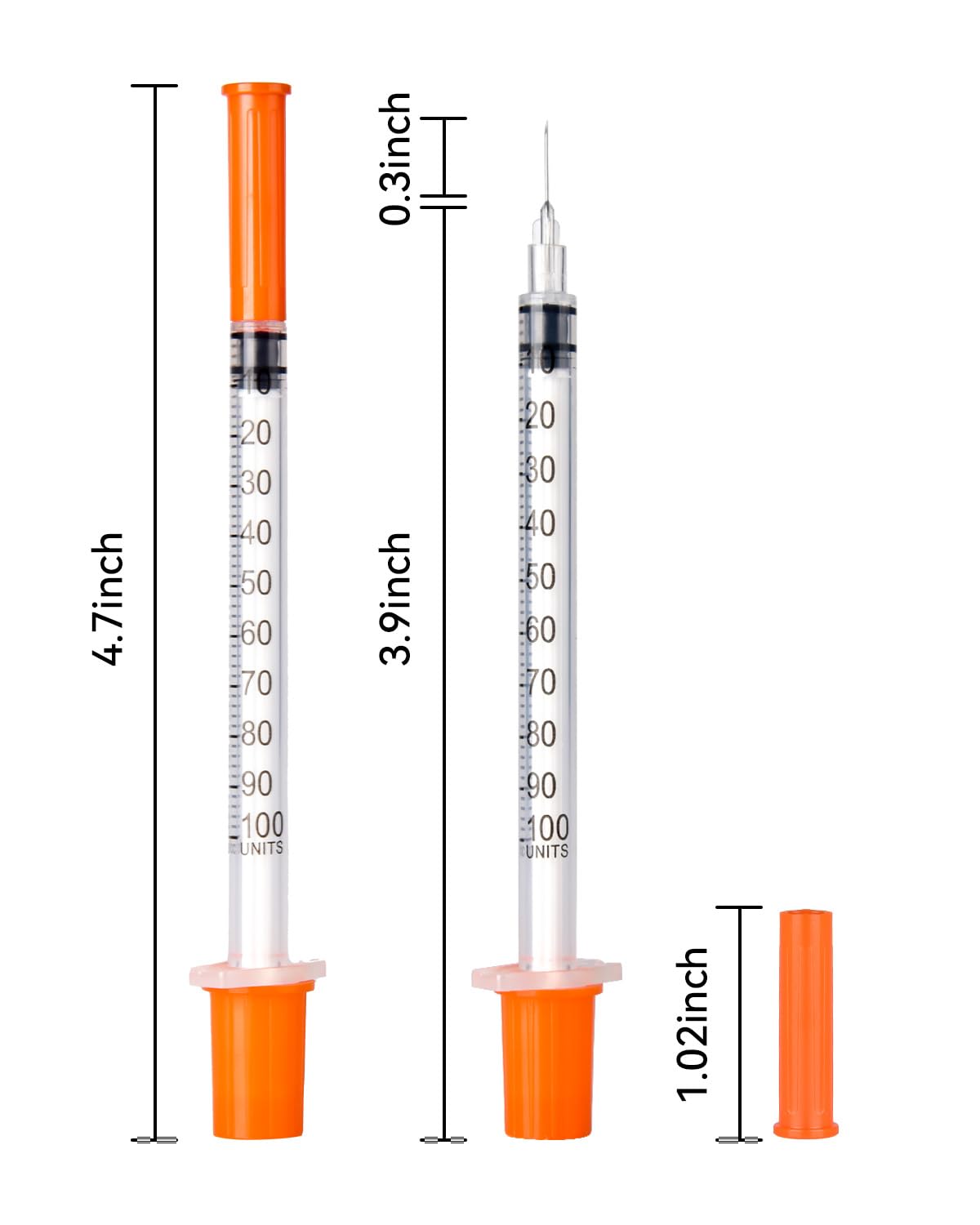 U-100 1ml/cc 30G 5/16" Disposable Syringe, 100PACK — Amazon image 4