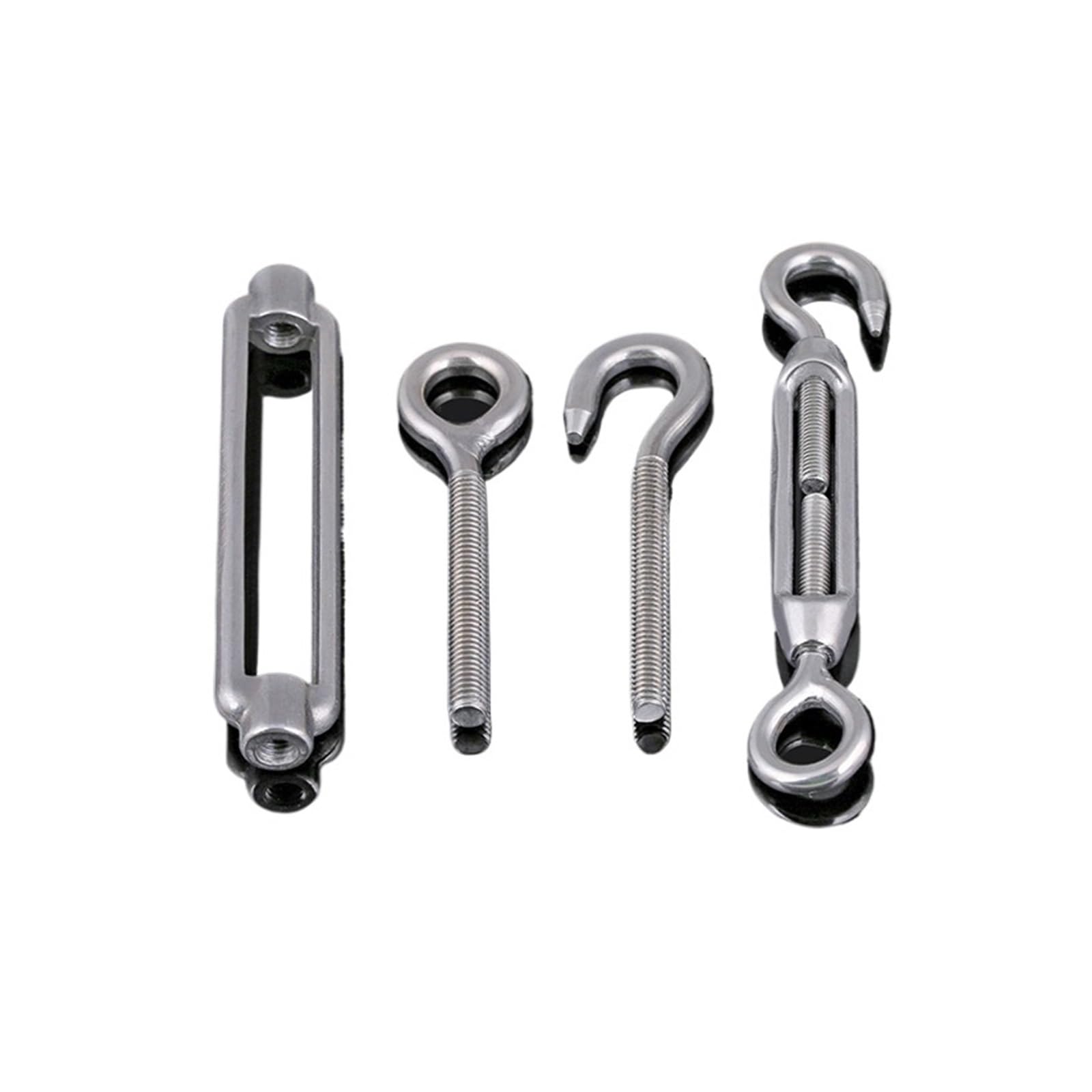 Tensor de alambre de tensor, tensor de alambre de cerca, tensor de cuerda, gancho y ojo de acero inoxidable 304 Tensor de cuerda de alambre Tensor Perno Gancho Aparejo Tornillo de ojo M5 M6 M8 M10 M12