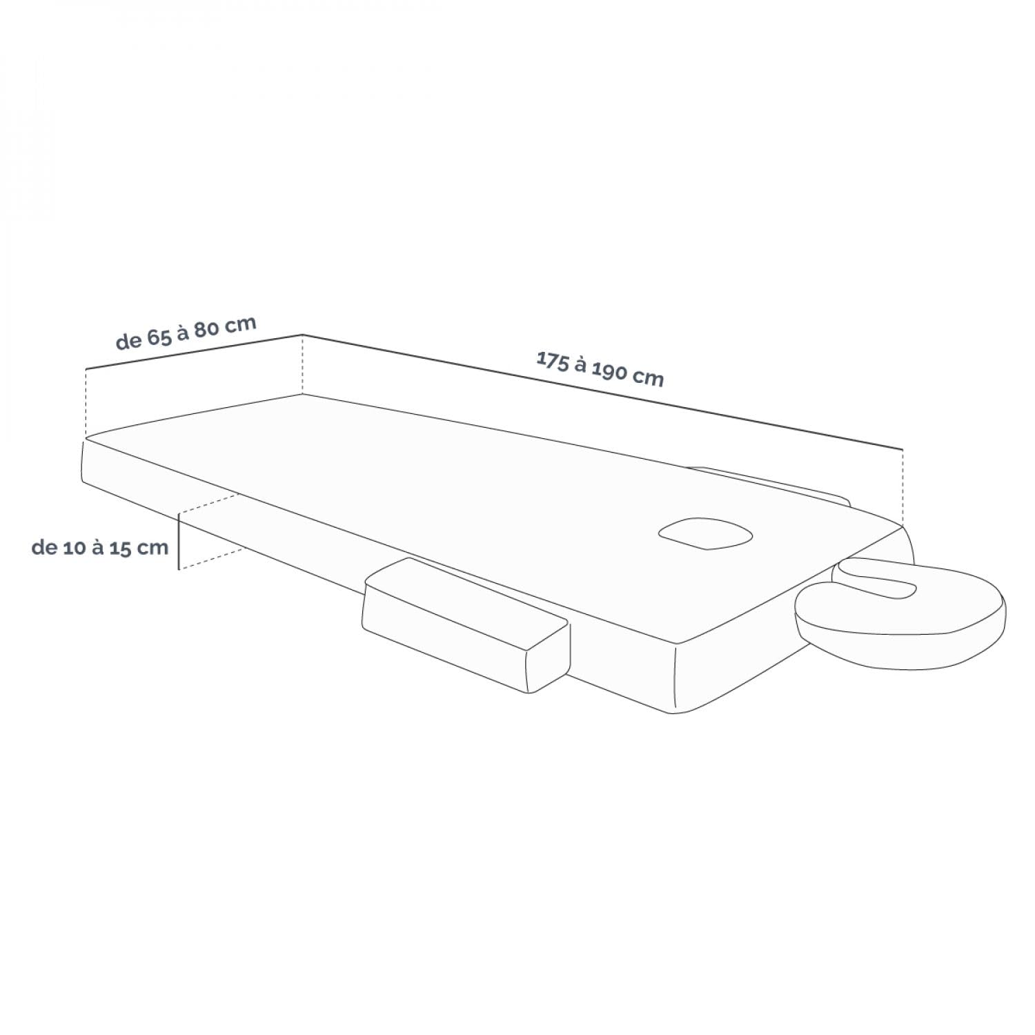 Vivezen - Kit Complet de Housses pour Table de Massage - Confort Plus - Éponge- Plusieurs Coloris