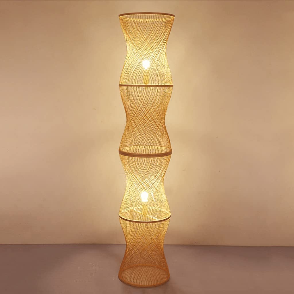 CCXXYGWJ Lampada da a Colonna Fatta a Mano - Lampada da Tessitura Alta in Piedi per Illuminazione d'angolo di Soggiorno e Camera da Letto 32 * 159 cm Perfetta per la Lettura e l'arredamento