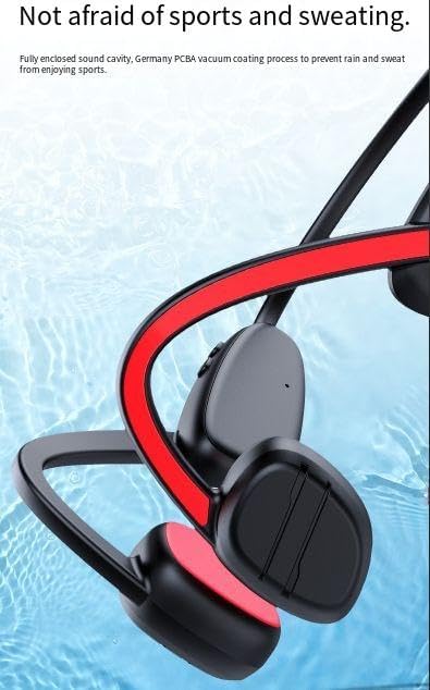 Bone Conduction Headphones Wireless Headphones Bluetooth 5.2, Open Earphones IPX6 Waterproof Sport Headset with 10H Playtime for Running, Driving, Cycling, with Clear Calls