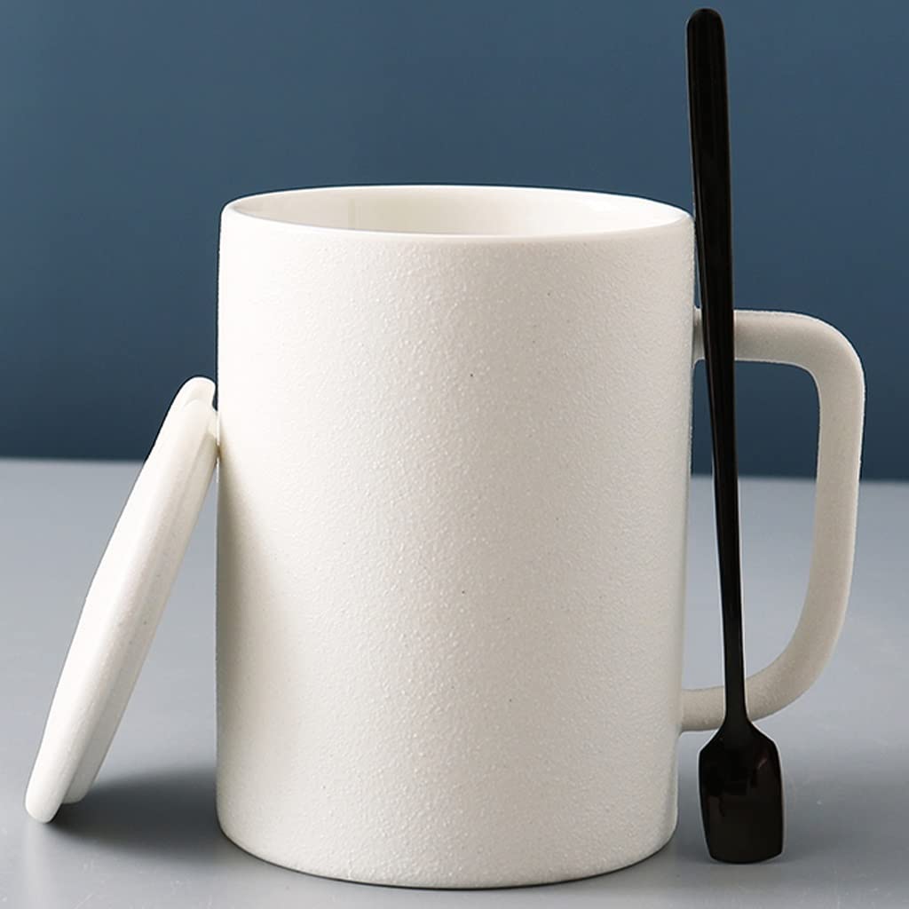 Tazas De Café con Tapas, Tazas De Café Reutilizables con Tapas Y Cucharas, Taza De Café Helada con Mango, Taza De Café Grande, Taza De Té, Taza De Harina De Avena, Regalos